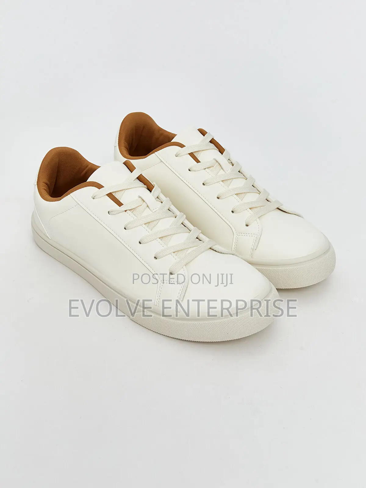 Steps Faux Leather Lace-Up Men's Trainers