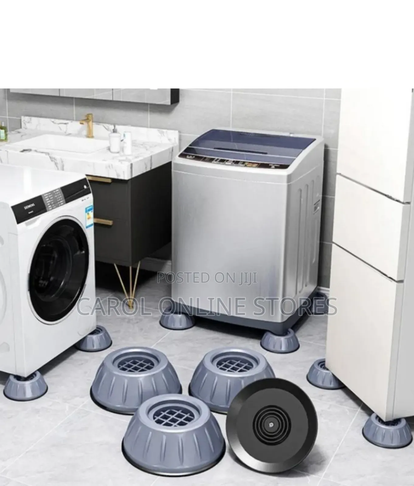 4 Pcs Shock Pads Anti Vibration And Base, (Fridges / Washing Machine)