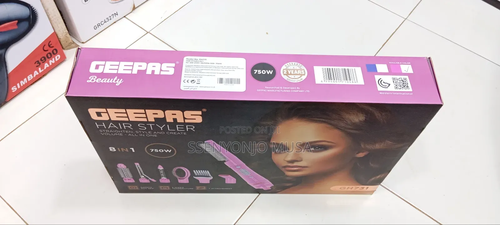 Geepas Gh731 8-in-1 Hair Styler 750w – Straighten, Curl Add Volume