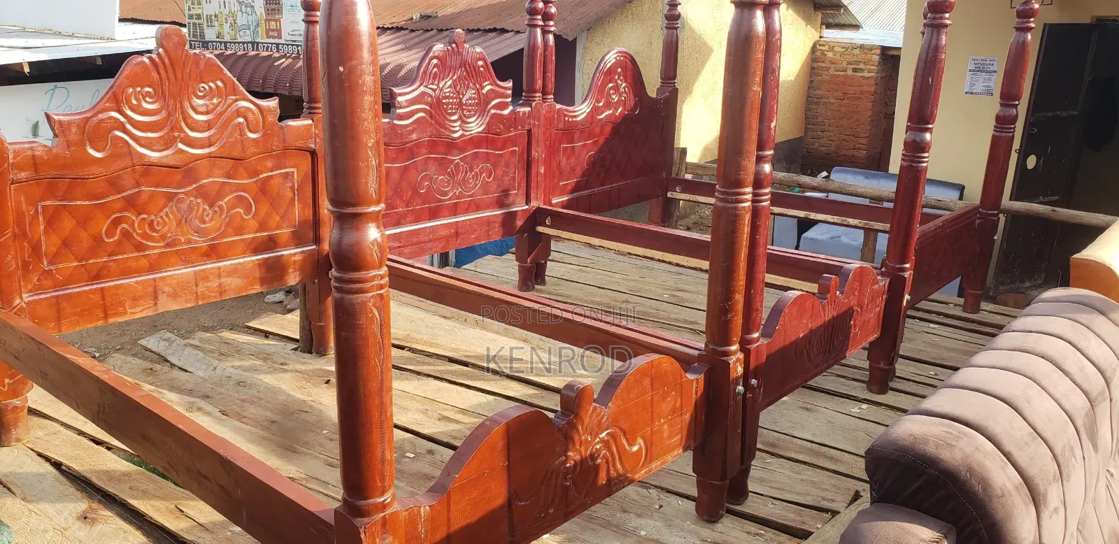4by6 Mahogany Wood Beds