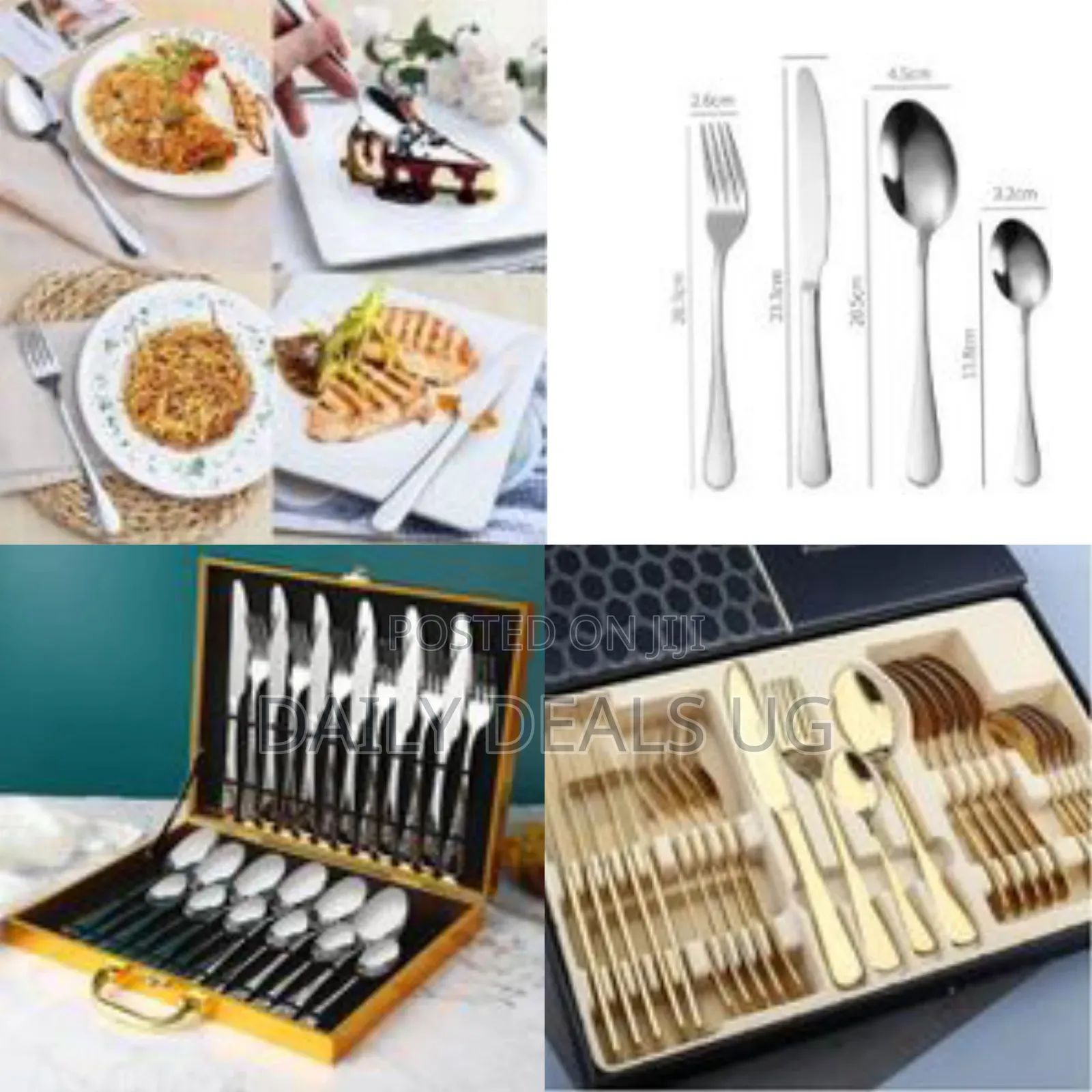 24-Piece Set Mirror Polished Stainless Steel Colourful Cutlery