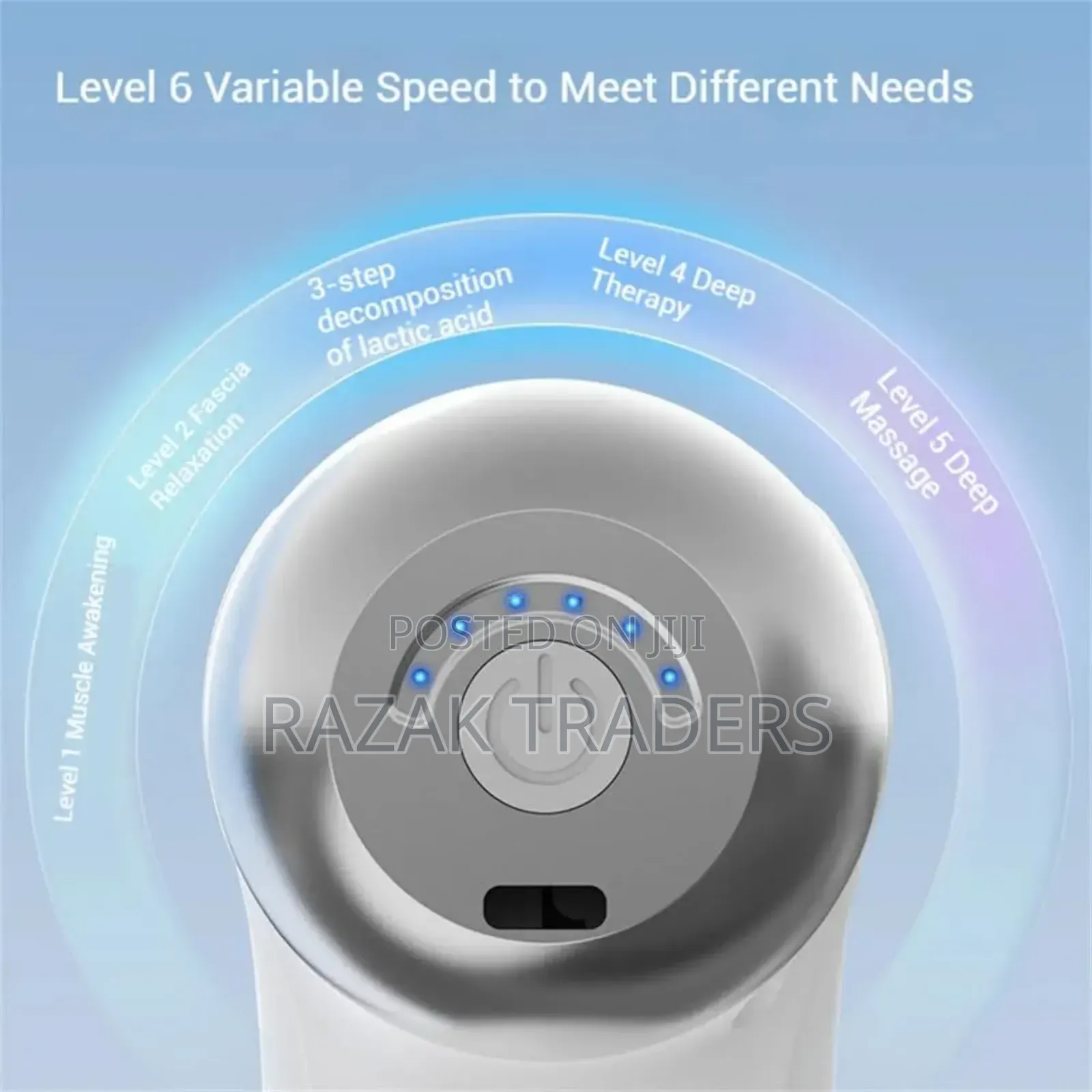 Portable Deep Tissue Massage Gun 9 Massage Heads 6-Speed Quiet