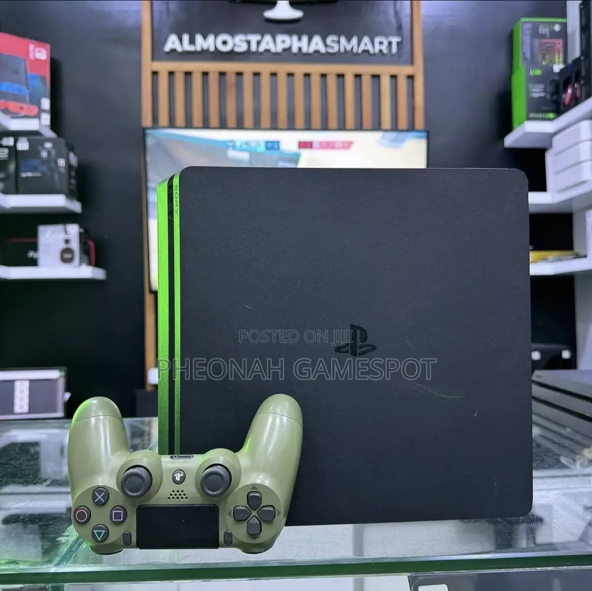 Playstation 4 Slim, 2 Controllers, 15 Hot Games Installed.