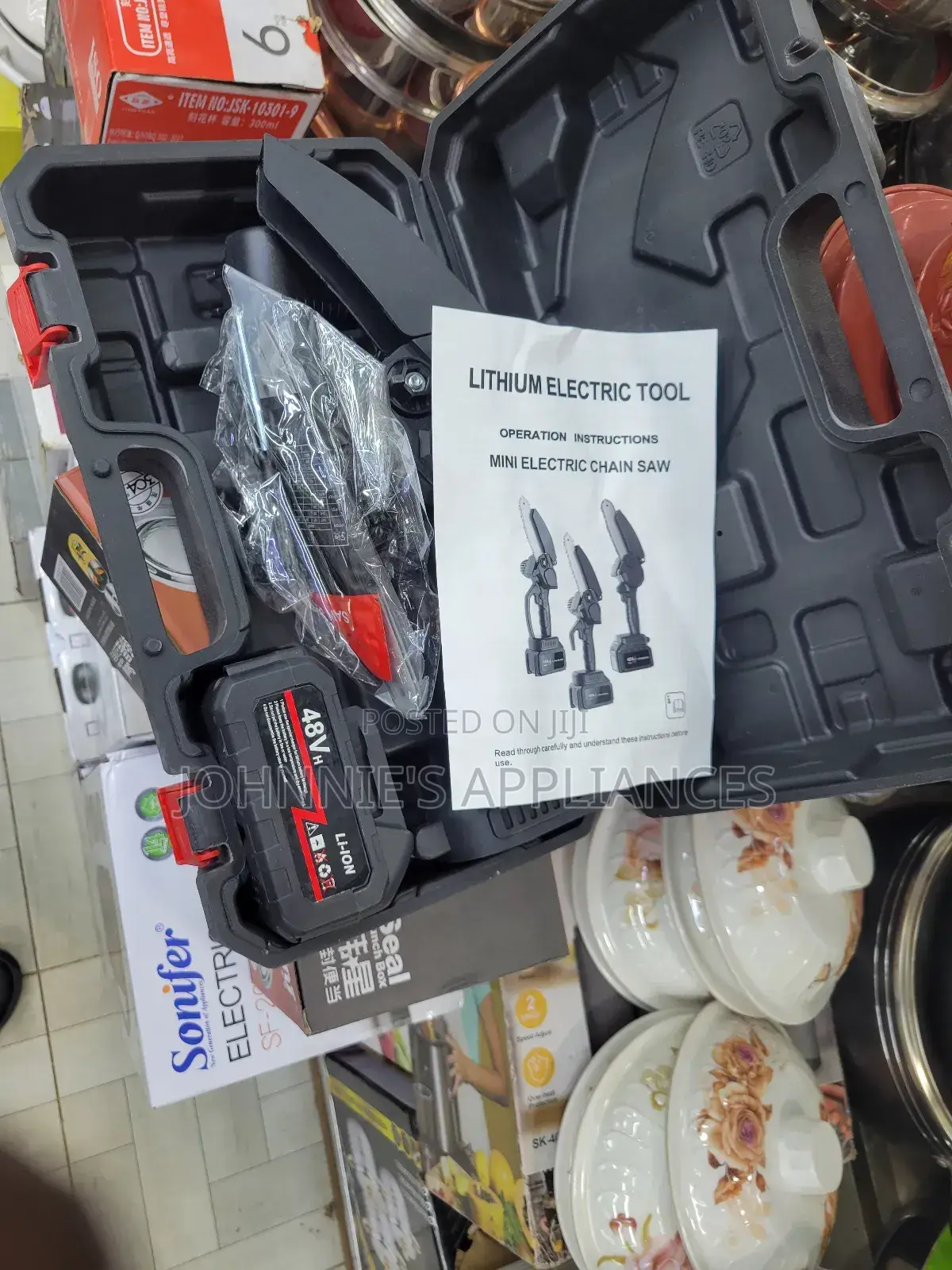 Mini Electric Chain Saw – 48v Lithium Rechargeable Handheld Chainsaw