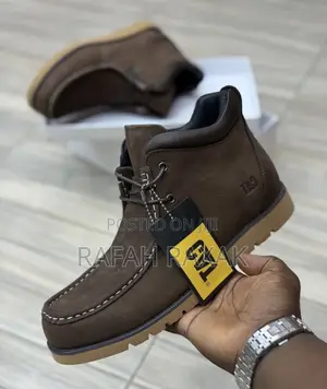 Original Coffee Brown Cat Smart Casual Ankle Leather Boots