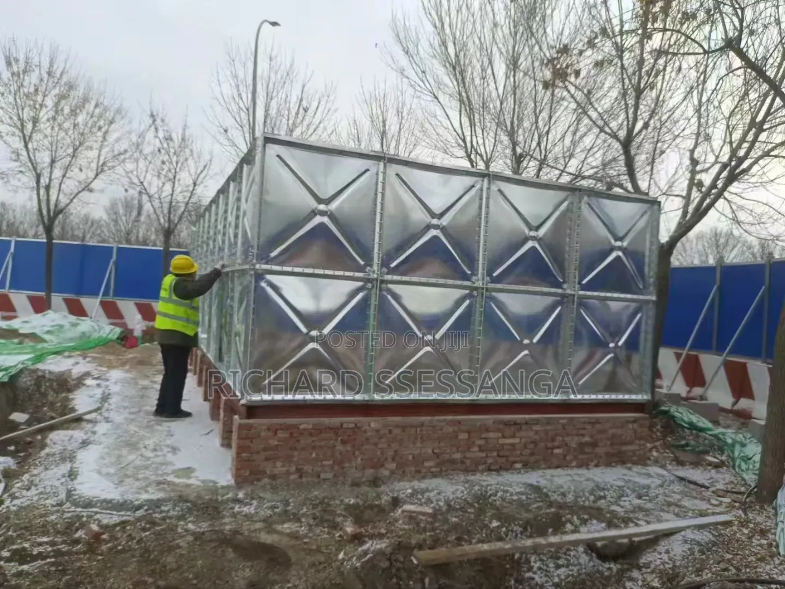 Pressed Galvanised Steel Plate Water Tank and Tower Fabrication