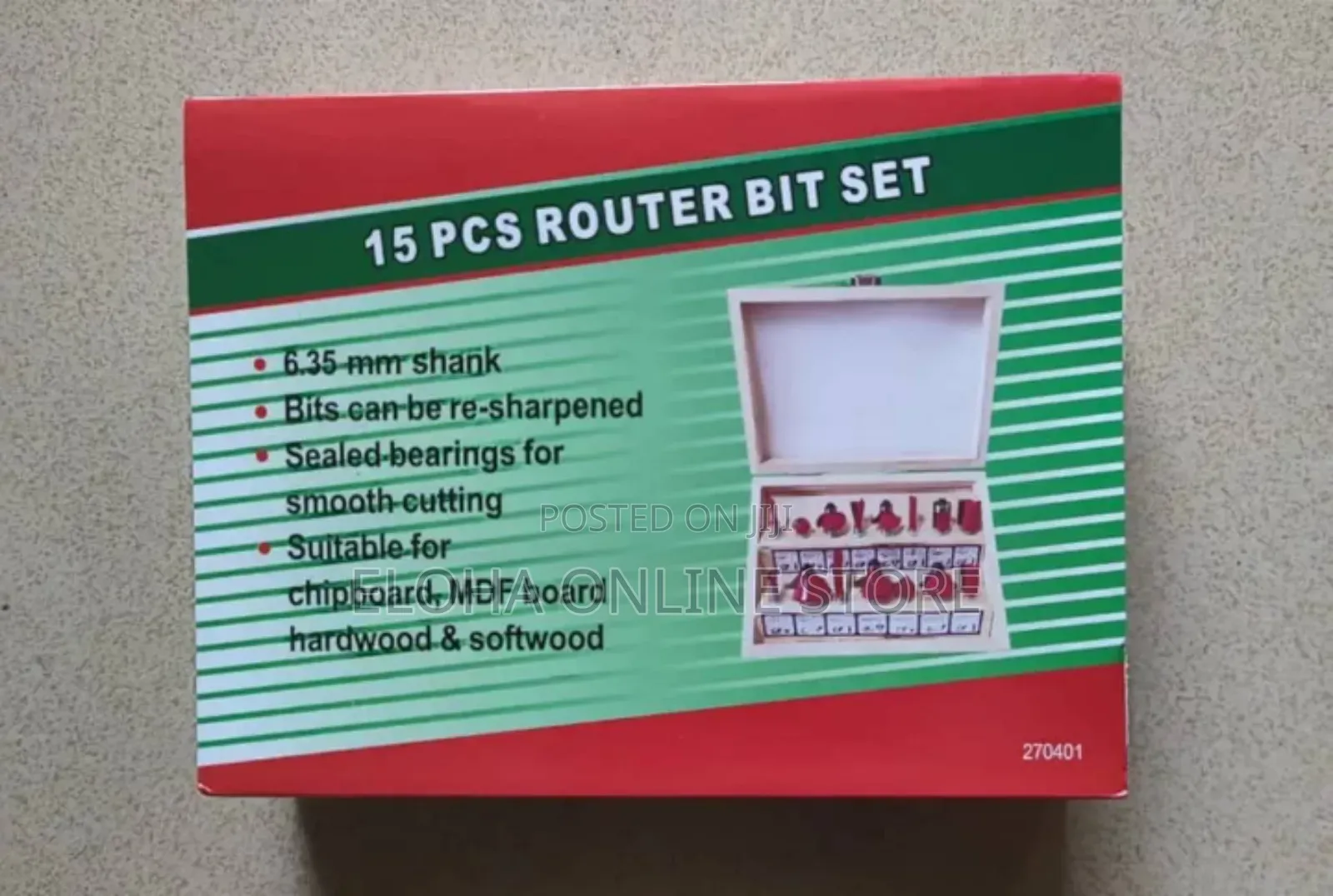 15-Piece Router Bit Set