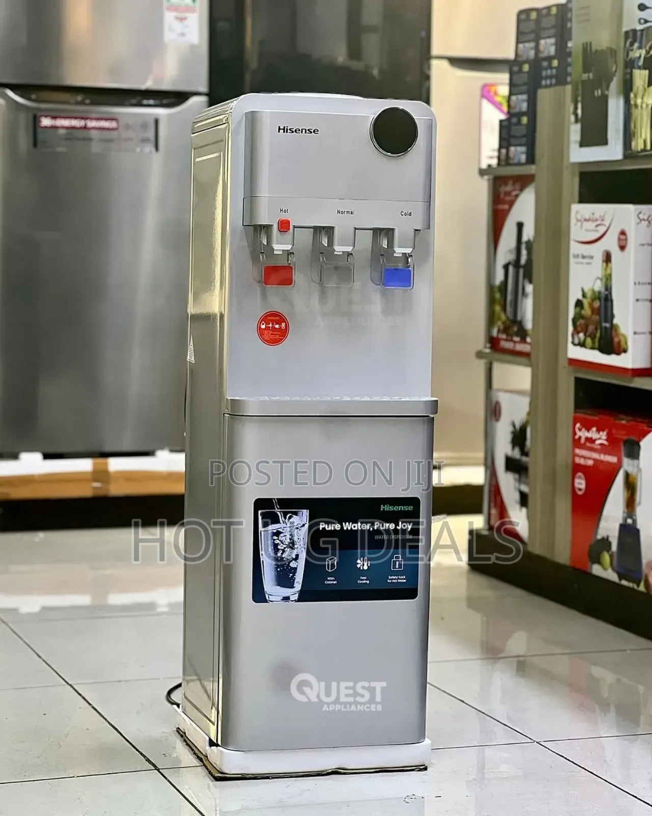 Hisense 3 Taps Water Dispenser Cold,Warm & Hot  With Compressor