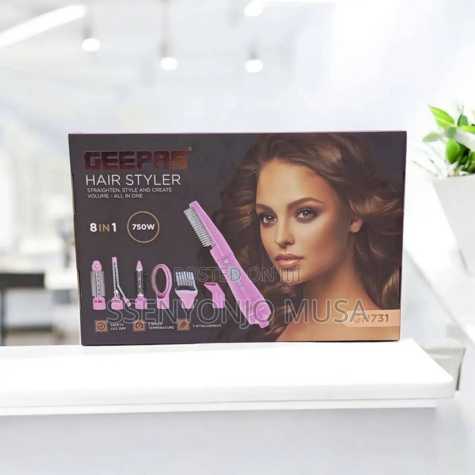 Geepas Gh731 8-in-1 Hair Styler 750w – Straighten, Curl Add Volume
