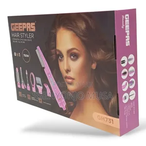 Geepas Gh731 8-in-1 Hair Styler 750w – Straighten, Curl Add Volume