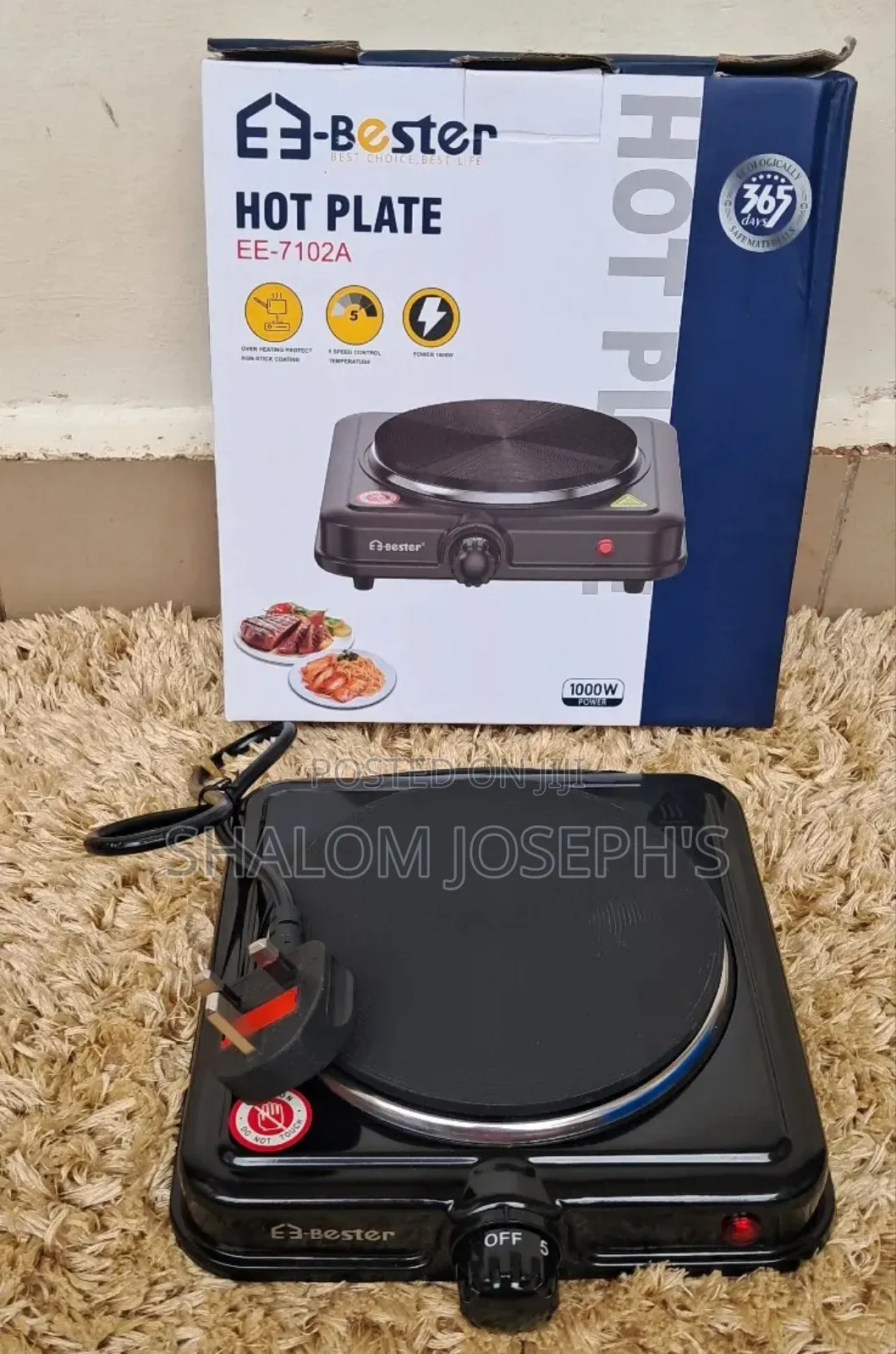 E-Bester Single Hot Plate - Solid