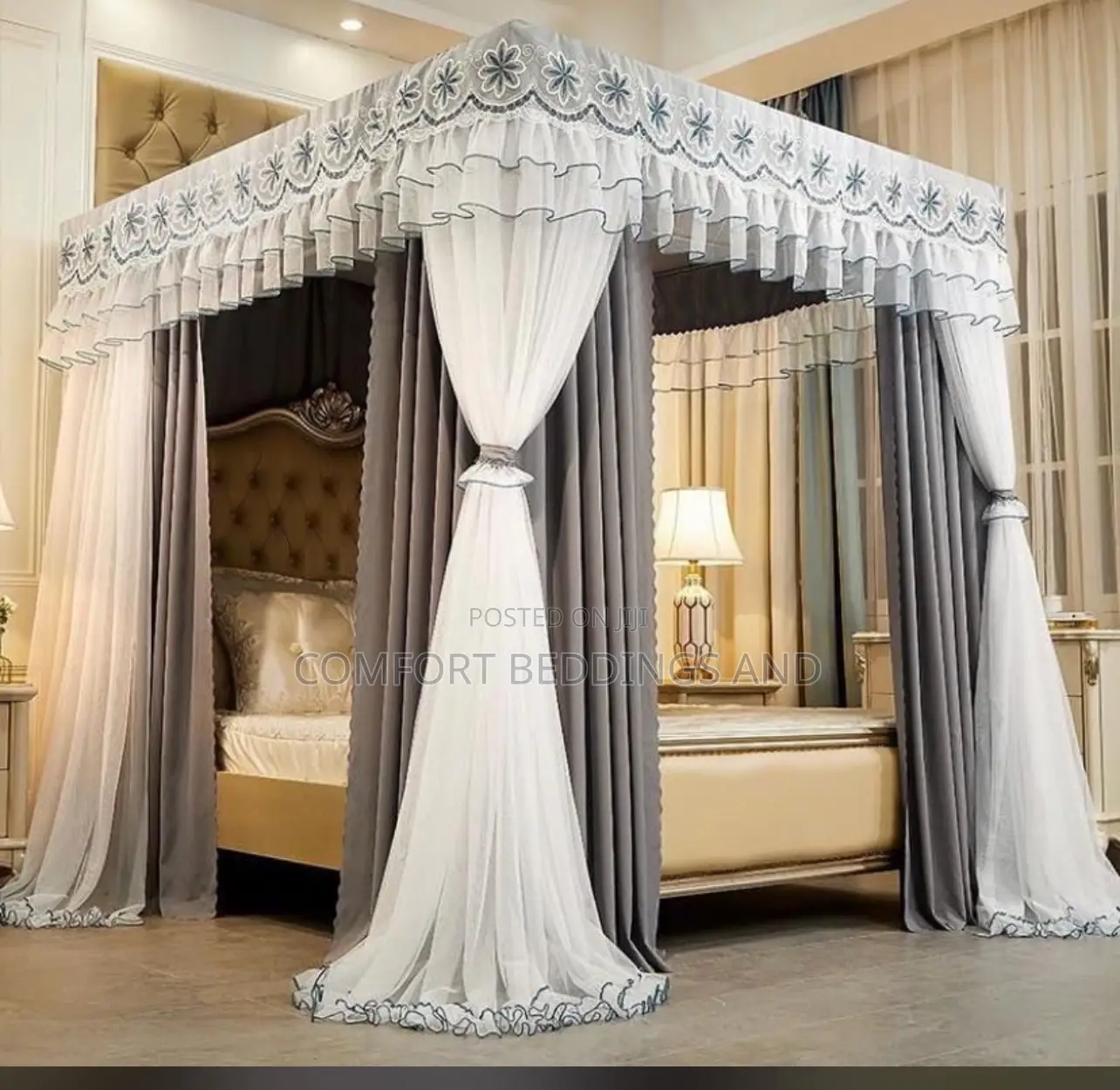 Curtain Mosquito Net Gray