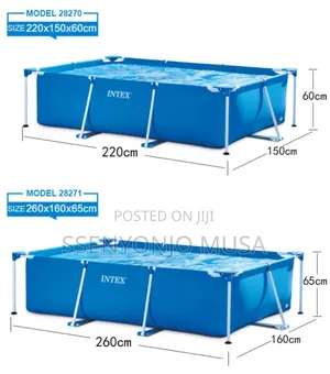 Intex Rectangular Frame Baby Pool - 86" X 59" X 23"