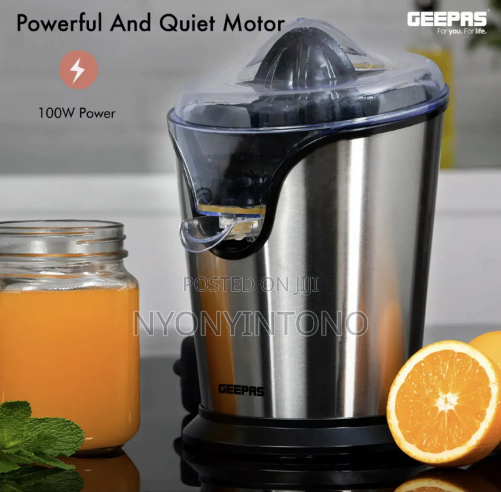 Geepas Powerful Stainless Steel Citrus Juice GCJ-46018