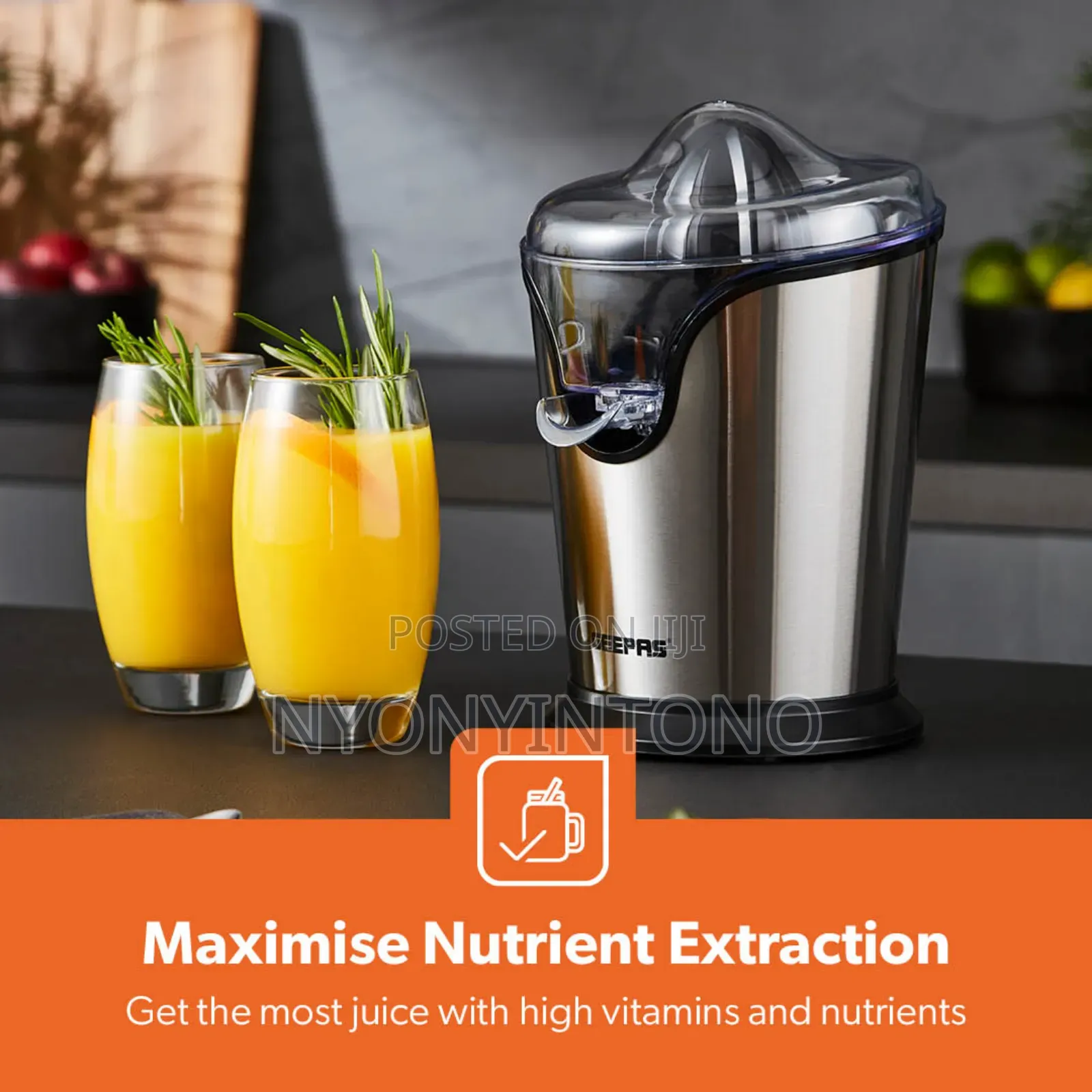 Geepas Powerful Stainless Steel Citrus Juice GCJ-46018