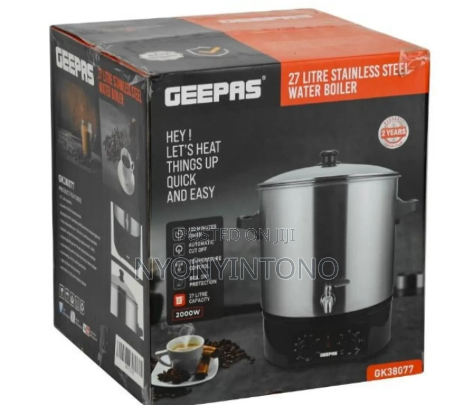 Geepas 27liters Automatic Water Boiler Gk-38077