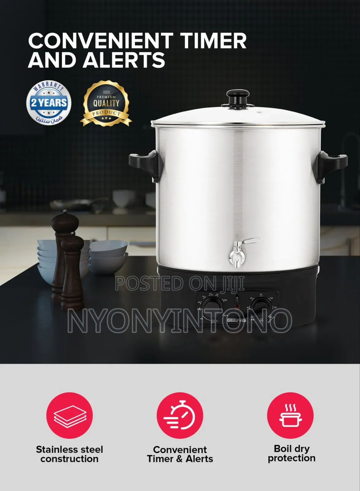 Geepas 27liters Automatic Water Boiler Gk-38077