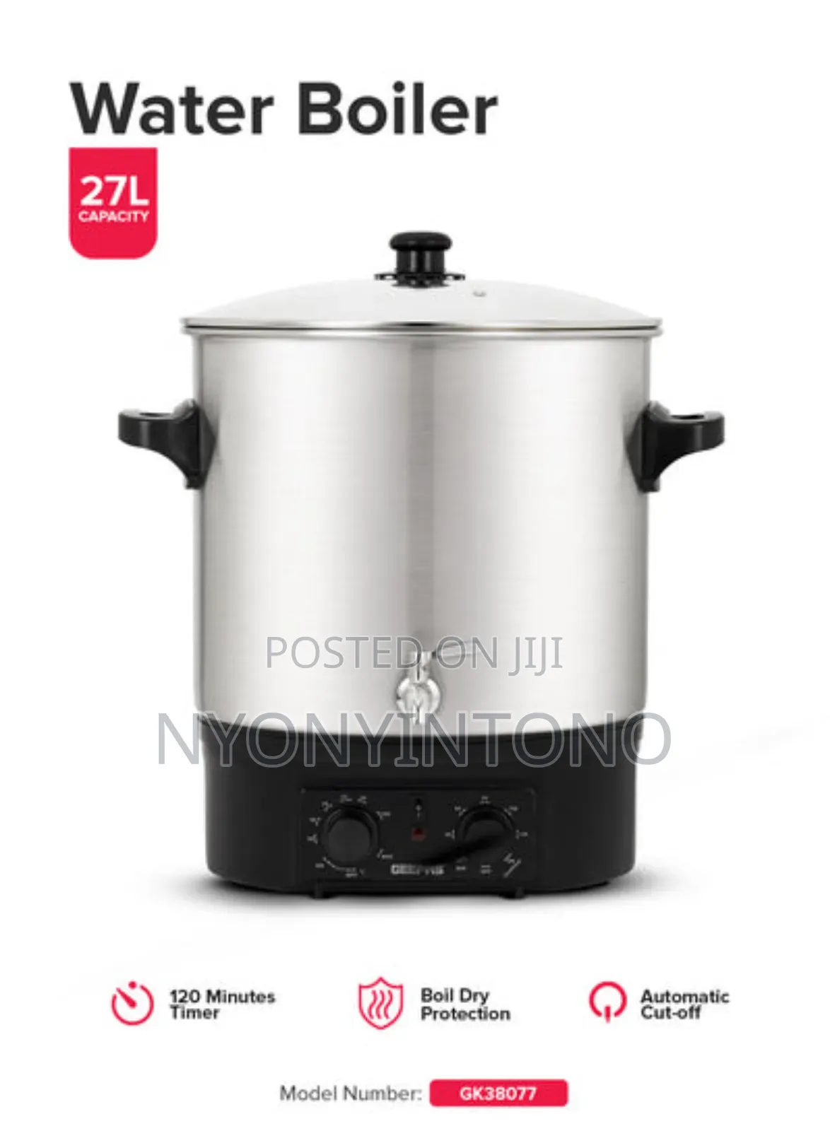 Geepas 27liters Automatic Water Boiler Gk-38077