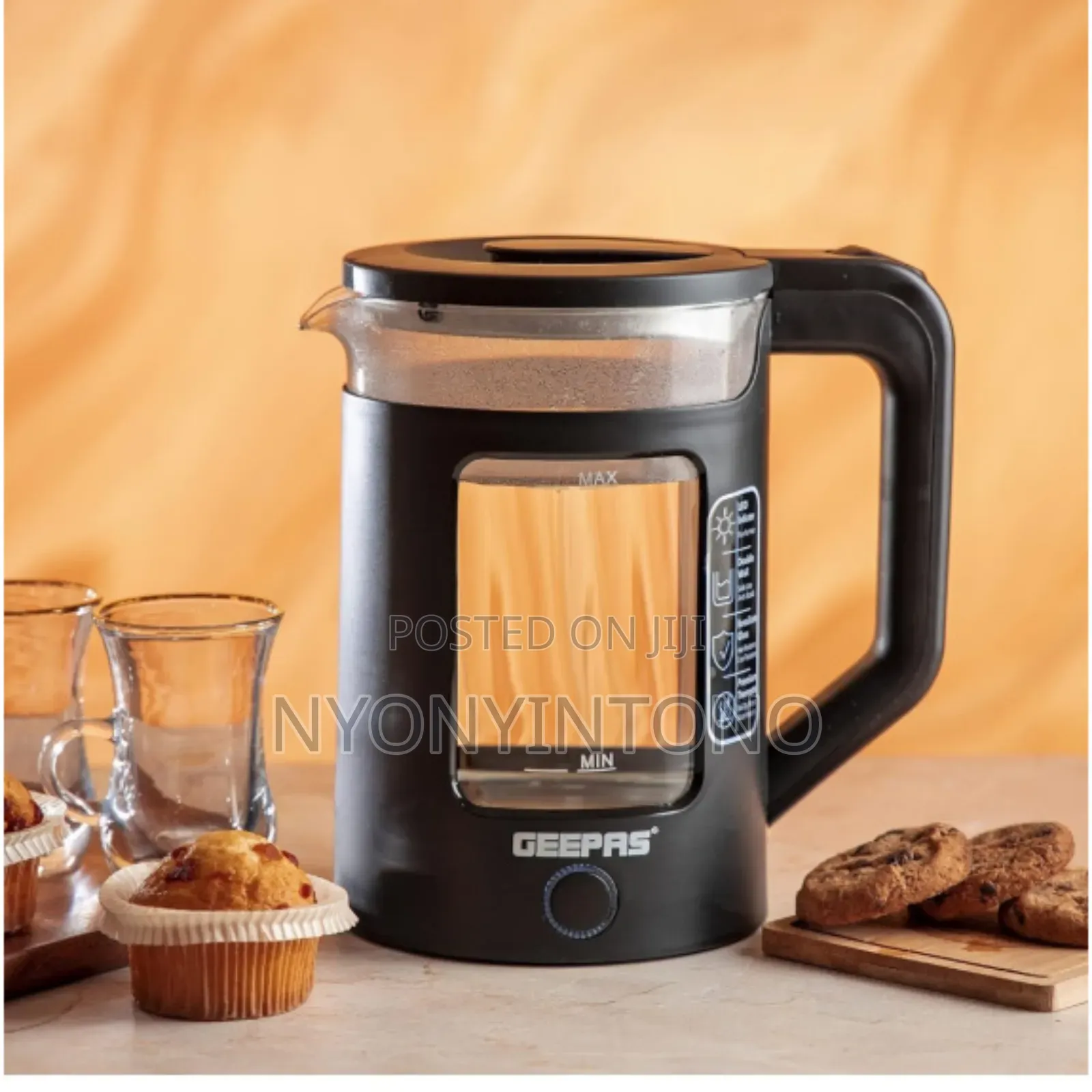Geepas 1.8l Automatic Glass Kettle Gk-38049