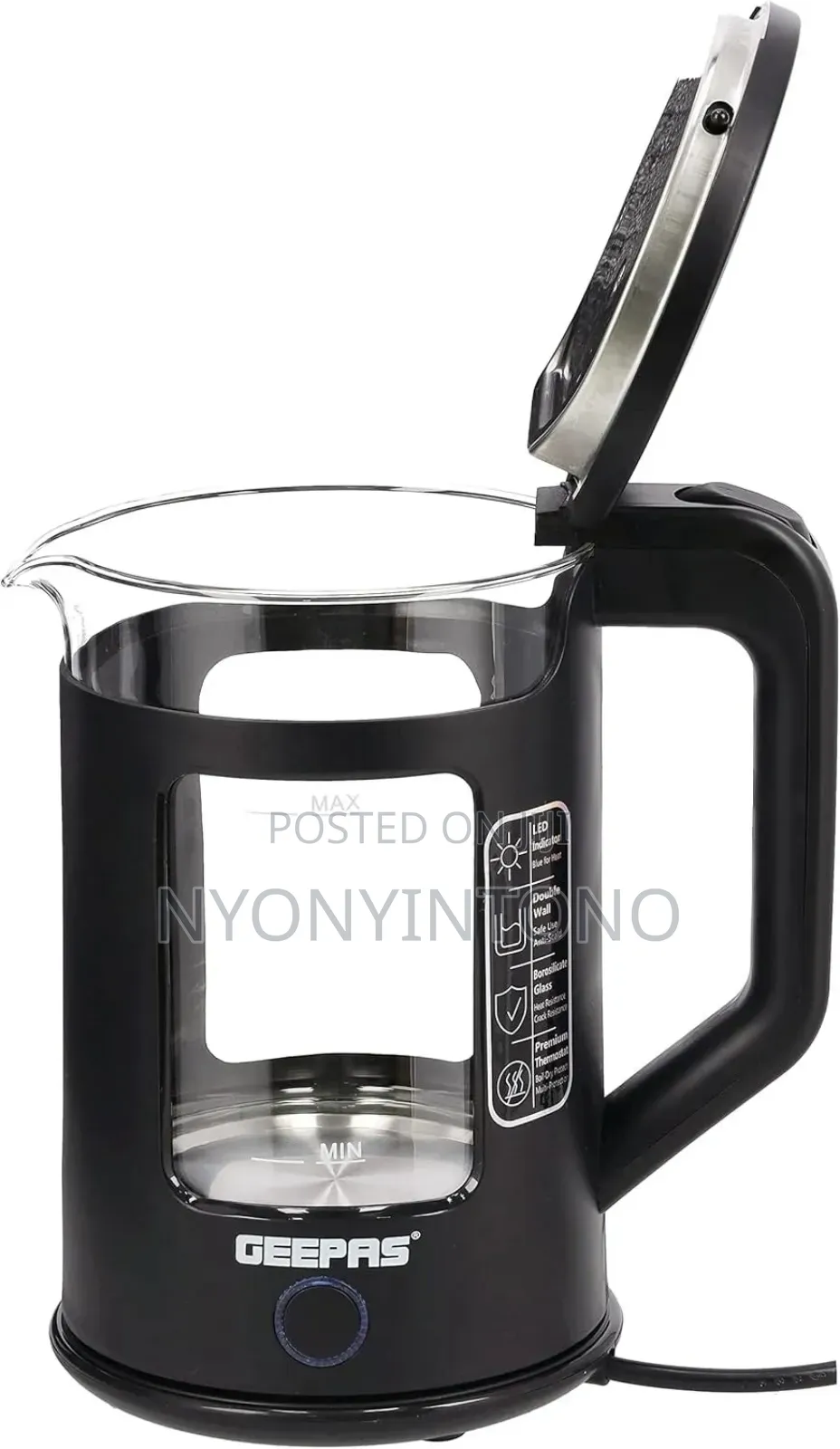 Geepas 1.8l Automatic Glass Kettle Gk-38049
