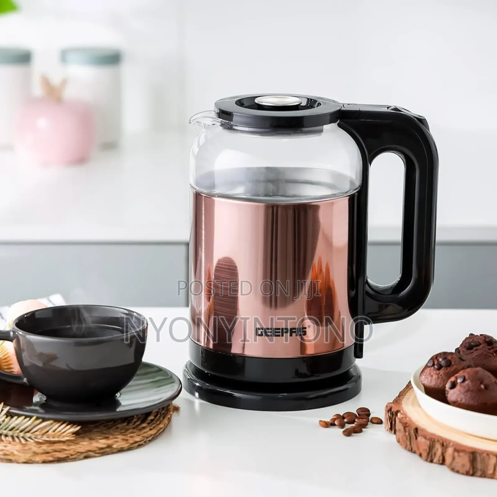 Geepas 1.7l Glass Automatic Cordless Electric Kettle Gk-38063