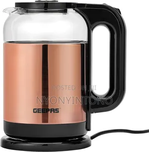 Geepas 1.7l Glass Automatic Cordless Electric Kettle Gk-38063