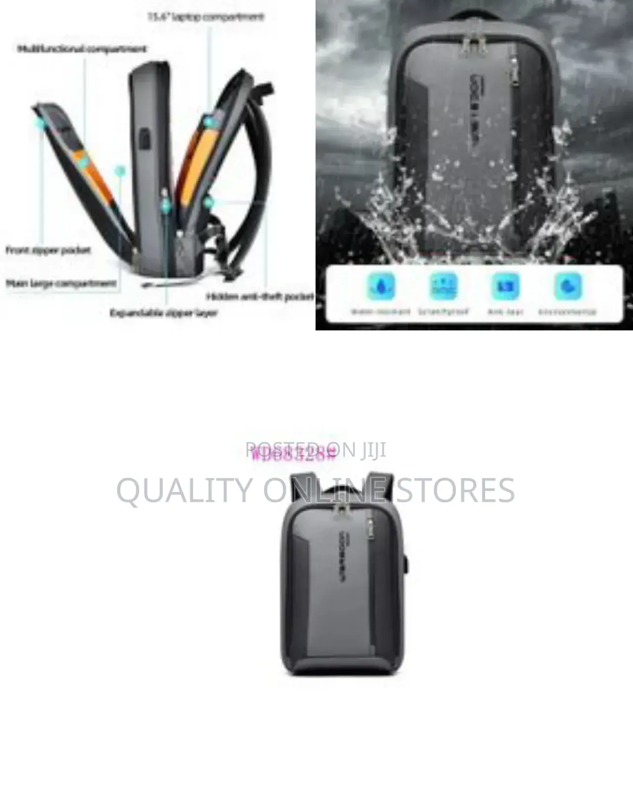 Wiersoon Business Backpack for Men Slim Expandable Waterproof