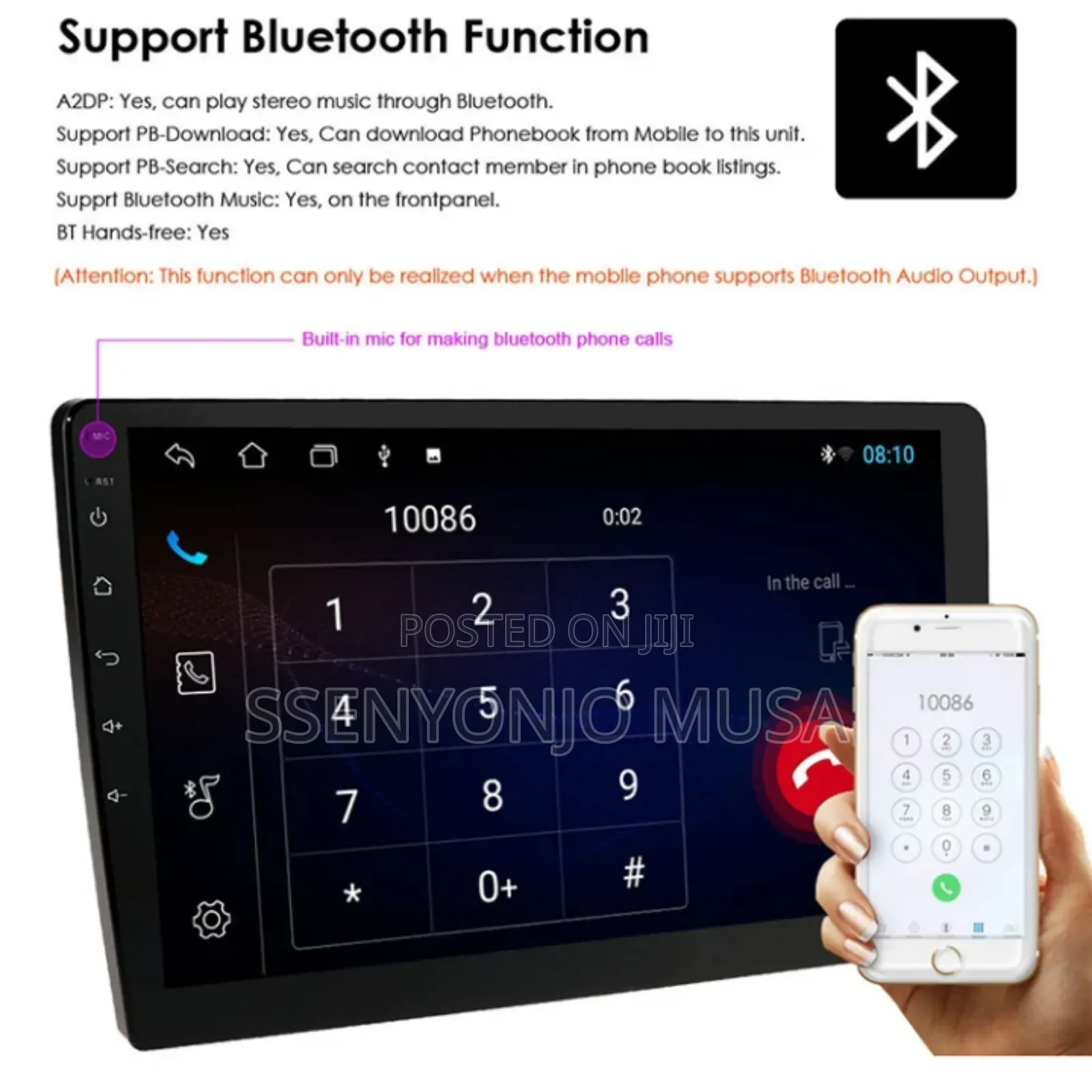 Soak Android 101cp Car Screen 10.1" Ips Touch, 1gb Ram + 32gb Rom, Bt