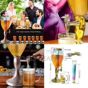 3l Beer Tower Dispenser, Tabletop Beer Tower With Led Lights,Tap