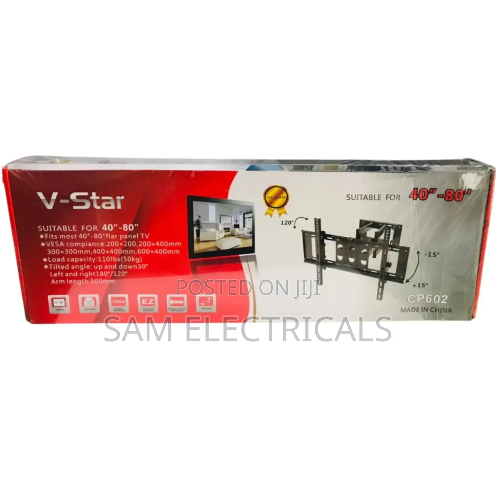 V-Star Tilting Wall Mount 40-80imch