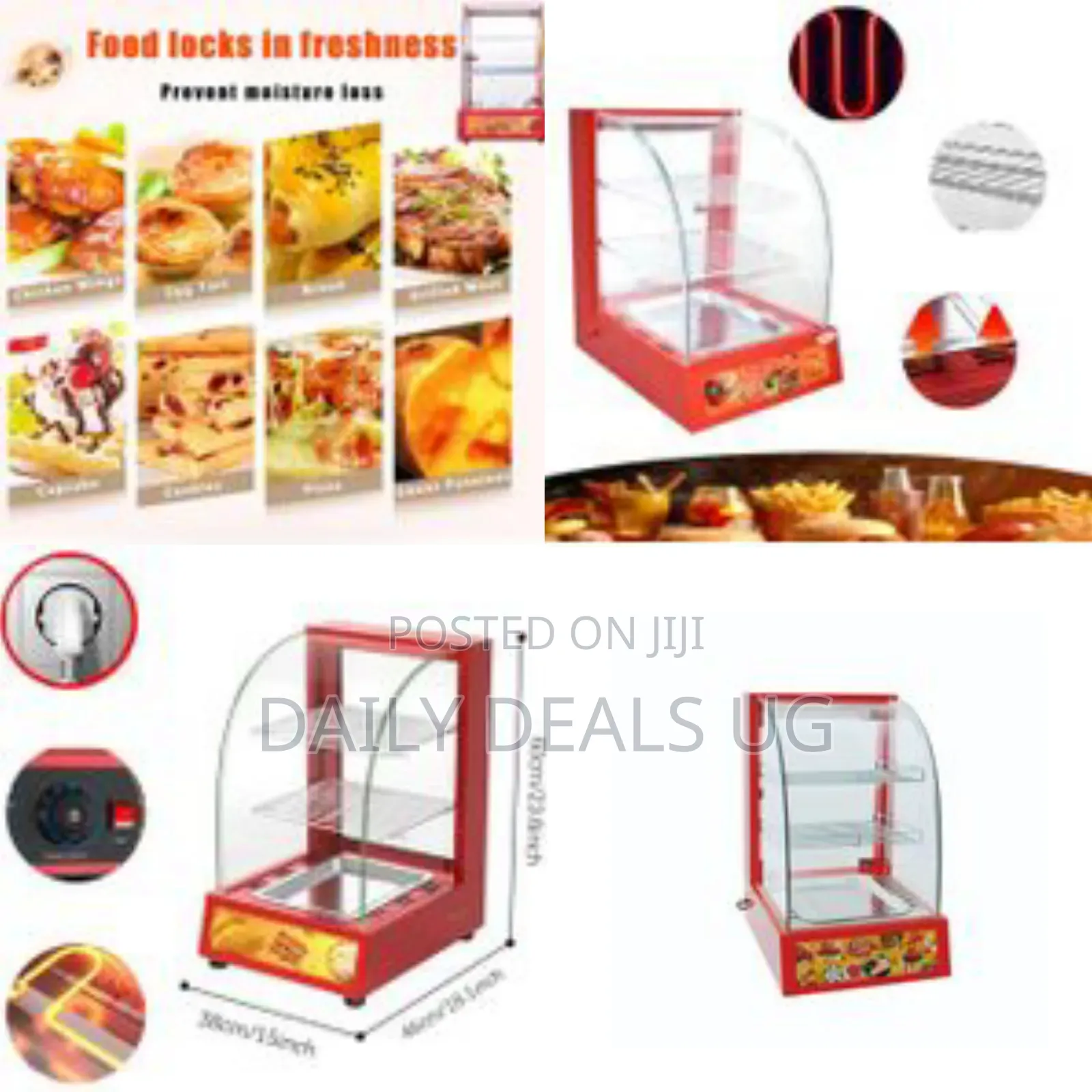 15 Kg ,15 X 18 X 24 Inch Small Commercial Electric Curved Glass Hot