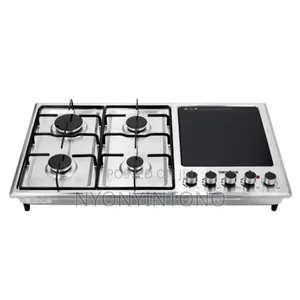Geepas Stainless Steel 4gas Burner With Electric Hot Plate GGC 31036