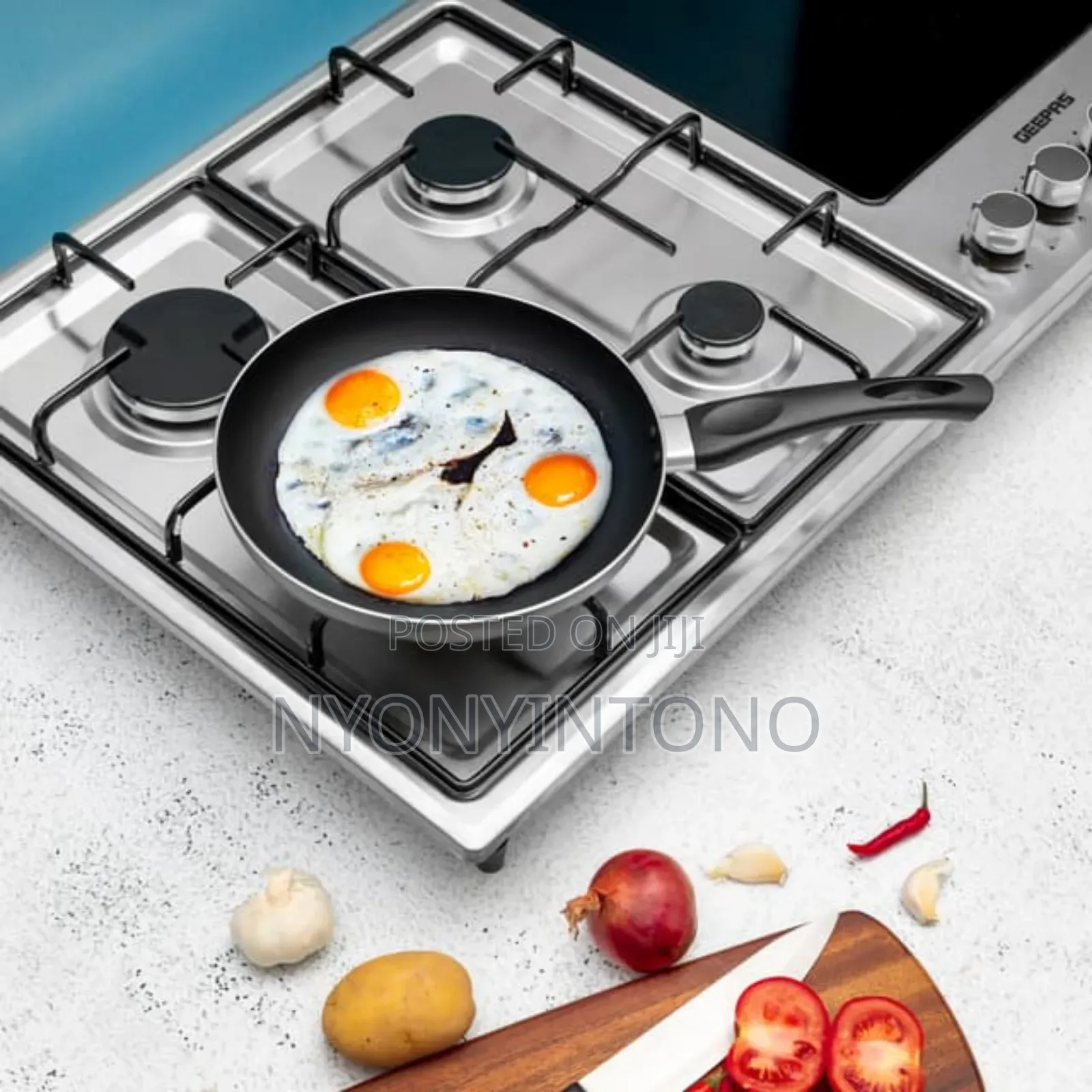 Geepas Stainless Steel 4gas Burner With Electric Hot Plate GGC 31036