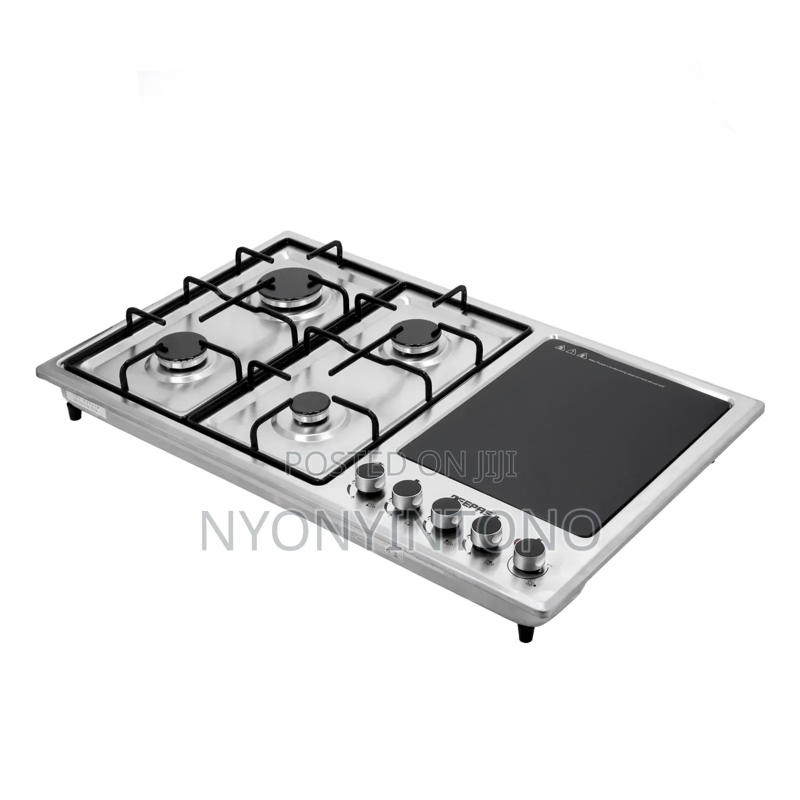 Geepas Stainless Steel 4gas Burner With Electric Hot Plate GGC 31036