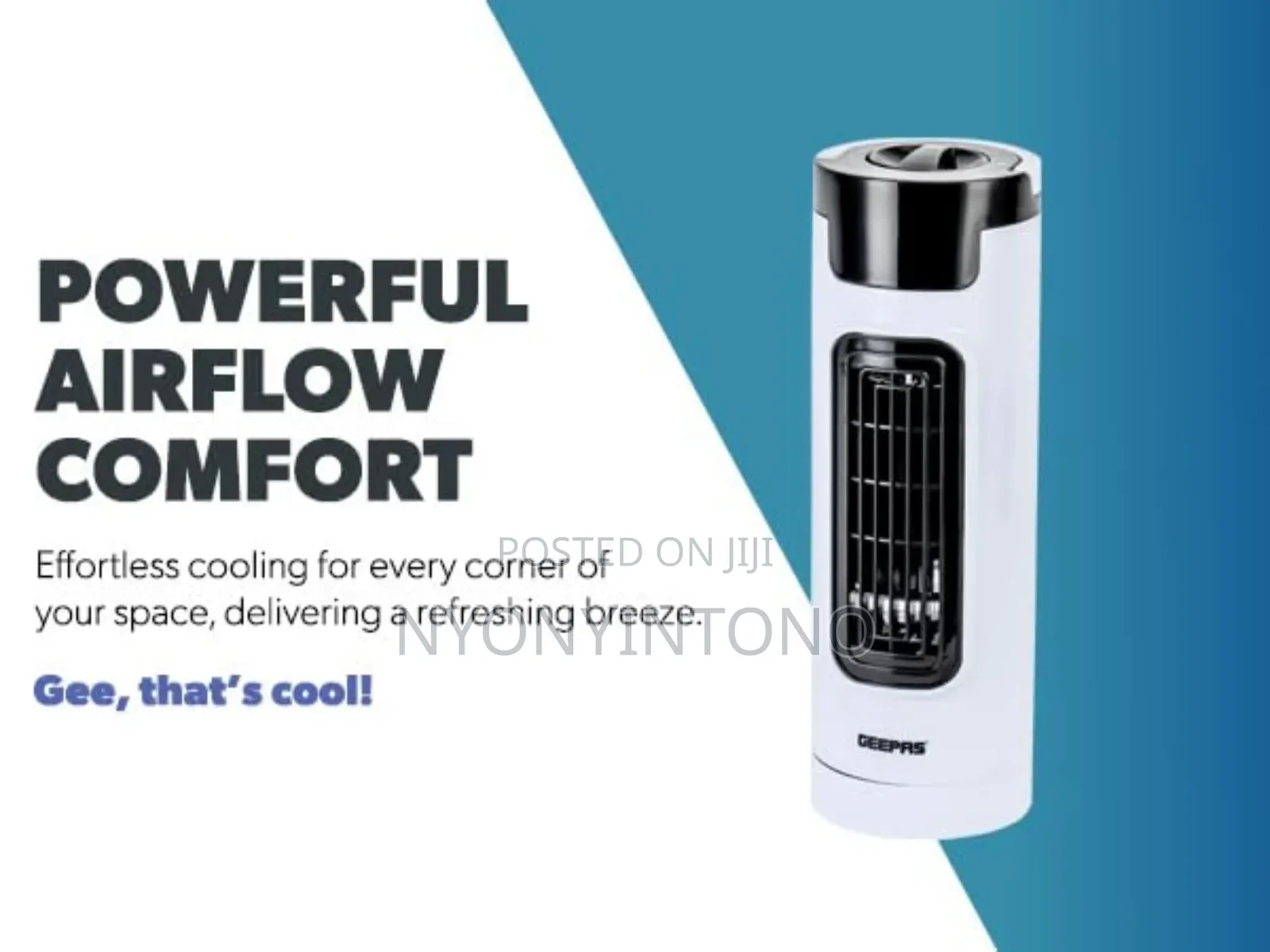 Geepas Top Quality Oscillating Mini Tower Fan With Remote Gf21174 Uk