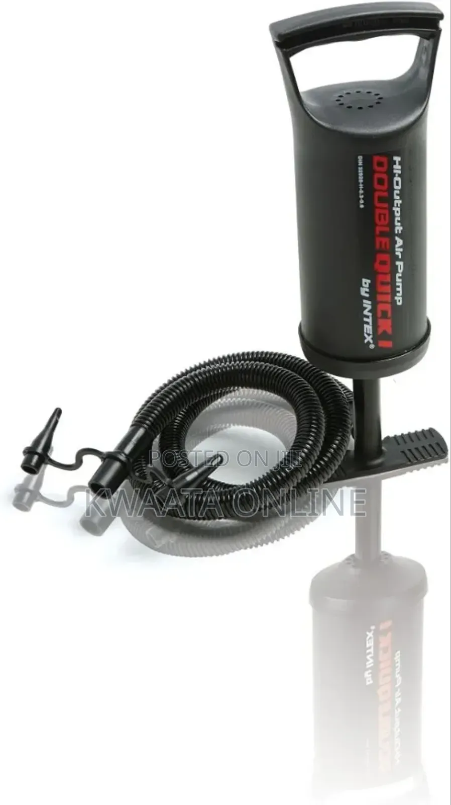 Intex Double Quick Air Pump, Hand Manual Air Mattress Foam Pump,Black