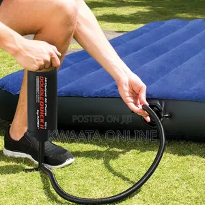 Intex Double Quick Air Pump, Hand Manual Air Mattress Foam Pump,Black