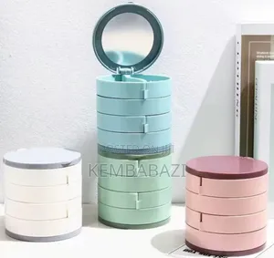 Rotating, Multi-Layer Jewelry Organizer Storage Box