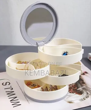 Rotating, Multi-Layer Jewelry Organizer Storage Box