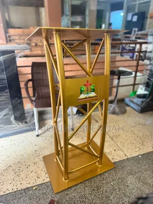 Metallic Gold Stand Pulpit