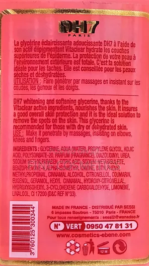 Dh7 Paris Ujana Skin Lightening Vitaclear Skin Marks Remover Glycerine