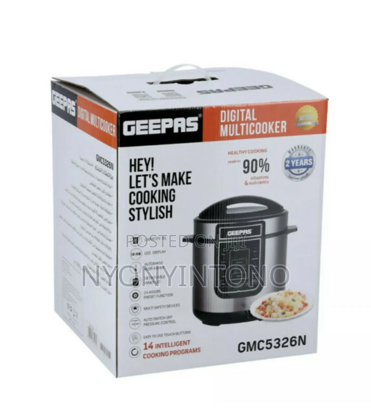 Geepas 6liters Digital Electric Pressure Cooker Gmc5326