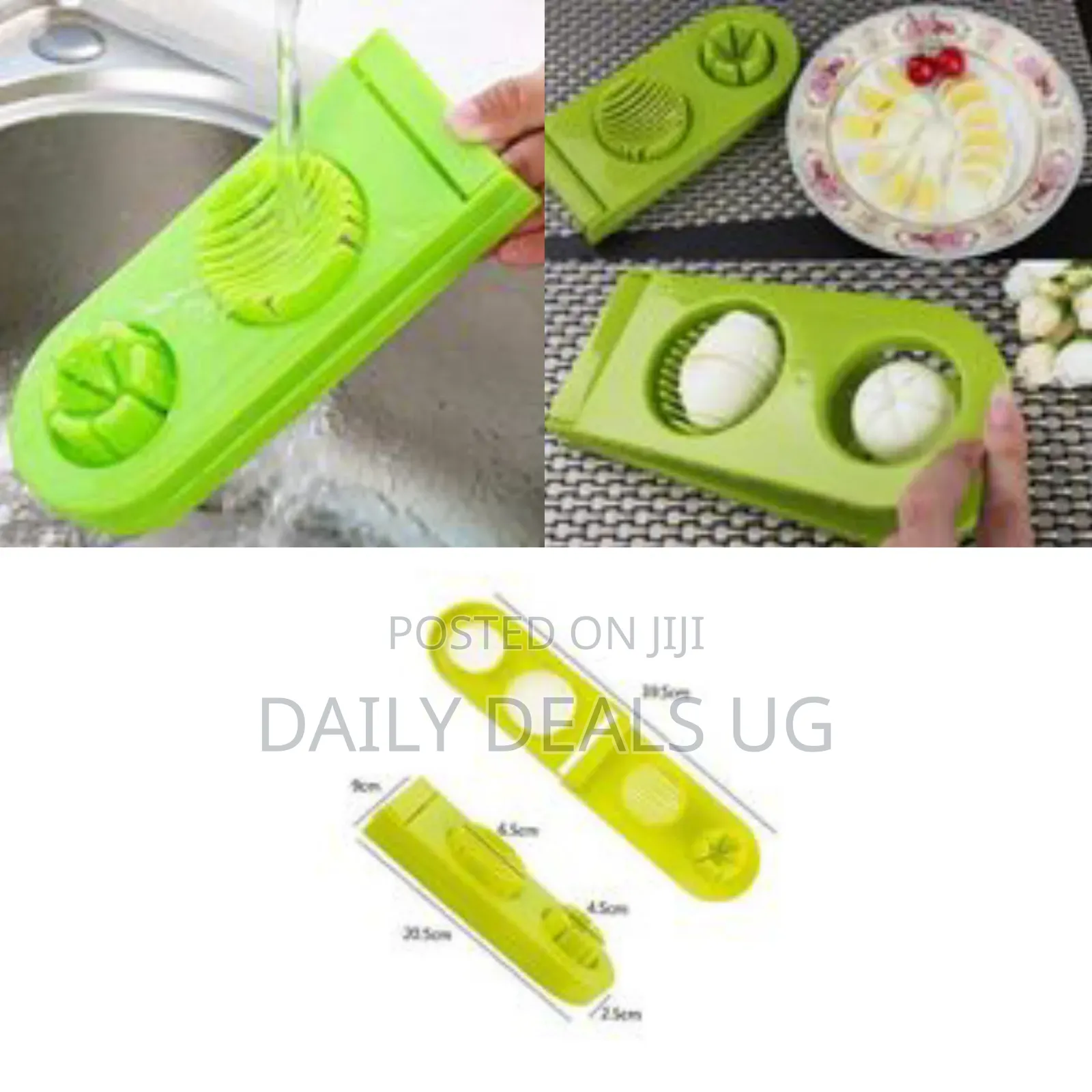 Plastic 2 in 1 Egg Cutter Stainless Steel Cutting Wire Blades Boiled