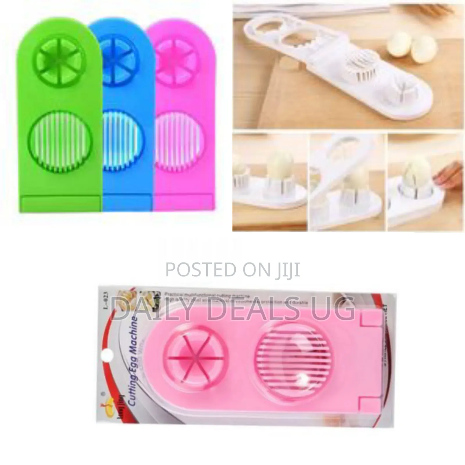Plastic 2 in 1 Egg Cutter Stainless Steel Cutting Wire Blades Boiled