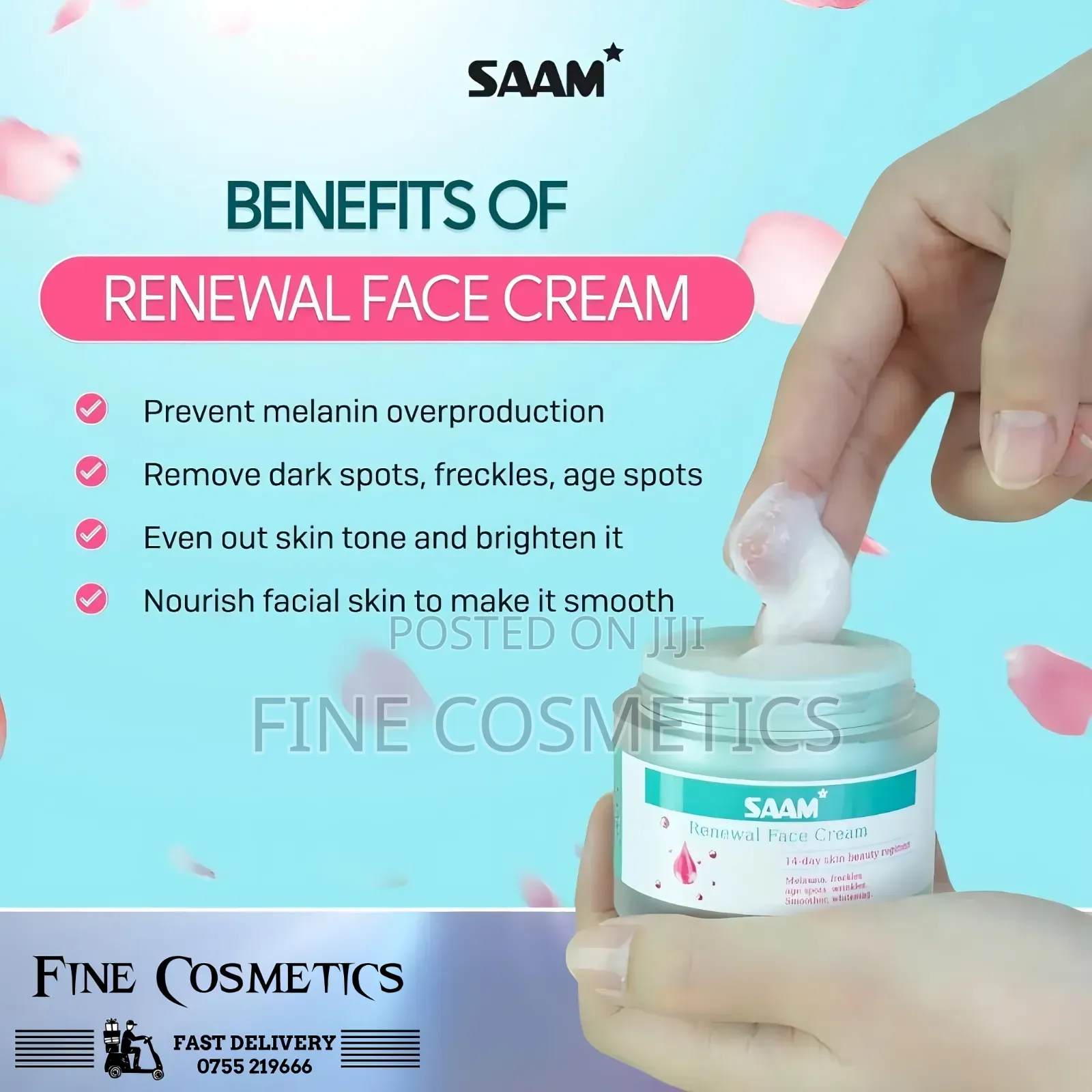 Saam Renewal Face Cream, 14days Skin Beauty Regimen for Skin Blemishes