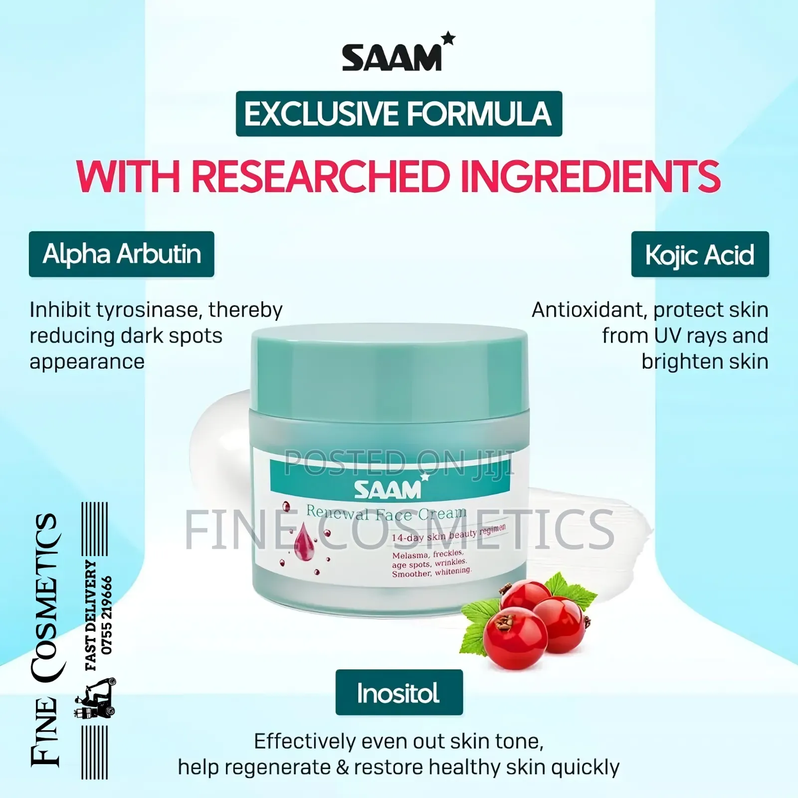 Saam Renewal Face Cream, 14days Skin Beauty Regimen for Skin Blemishes