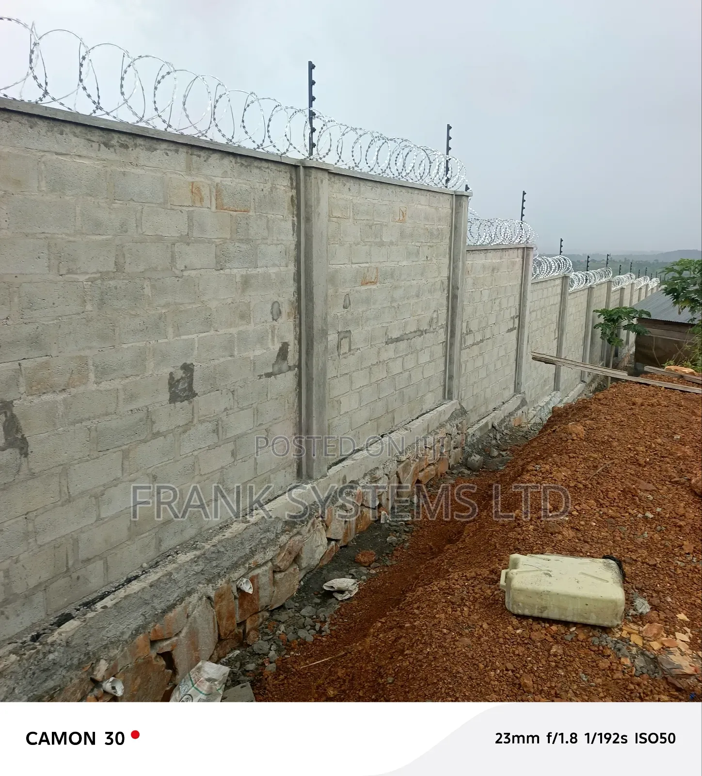 Electric Fence With Razorwire Double Fence