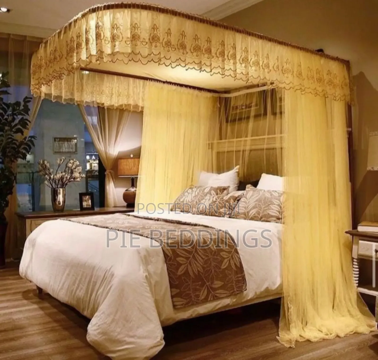 Cream 2 Stand Mosquito Net