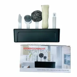 Kitchen Washing Brush Set With Storage Holder For Pots, Pans, Bottles