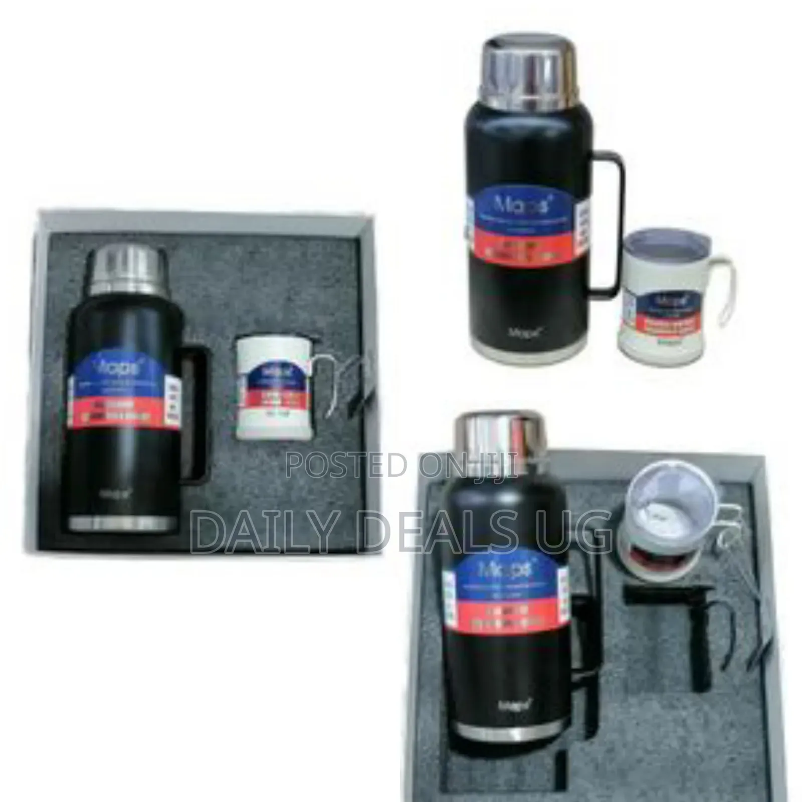 2100ml Vacuum Flask Desk Cup Outdoor Thermos Portable Bottle Gift Set